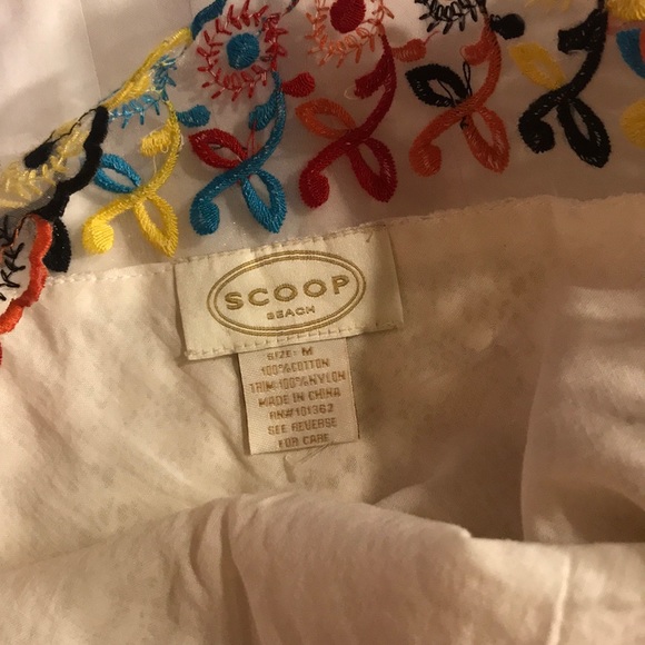 SCOOP NYC beach cotton 60s style dress szM lace - Picture 4 of 4